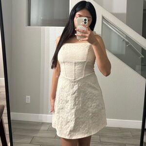 Trixxi Strapless Cream Dress